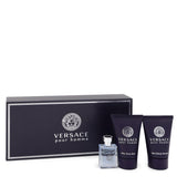 Versace Pour Homme Cologne

By VERSACE FOR MEN
Gift Set - 6 ml Mini EDT + 24 ml After Shave Balm + 24 ml Hair + Body Shampoo - Purple Pairs
